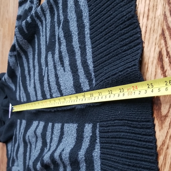 (M) Ovla Animal Print Cozy Knit Long Hooded Cardigan Fall Winter Long Sleeve - Picture 6 of 9